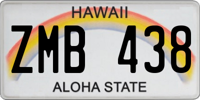 HI license plate ZMB438