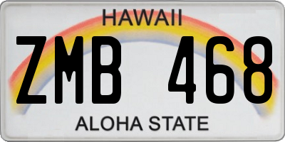 HI license plate ZMB468