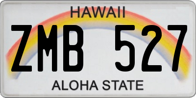 HI license plate ZMB527