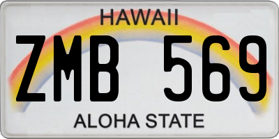 HI license plate ZMB569