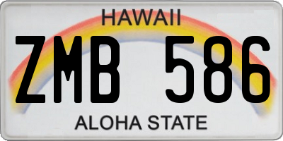 HI license plate ZMB586