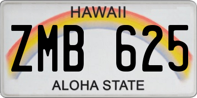 HI license plate ZMB625
