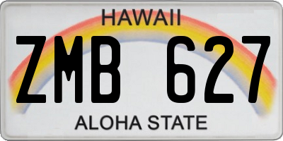 HI license plate ZMB627