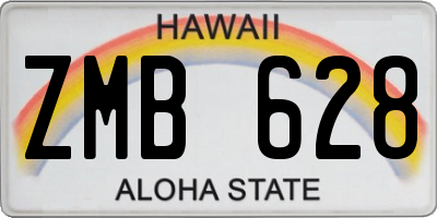 HI license plate ZMB628