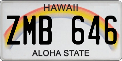 HI license plate ZMB646