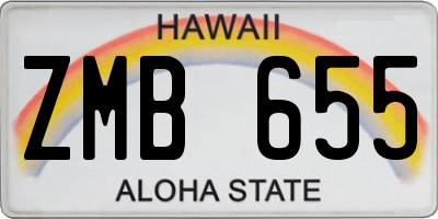 HI license plate ZMB655