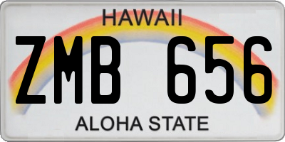 HI license plate ZMB656