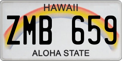 HI license plate ZMB659