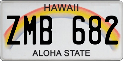 HI license plate ZMB682