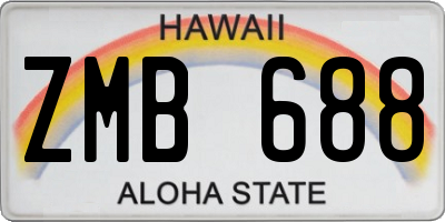 HI license plate ZMB688
