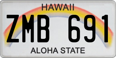 HI license plate ZMB691