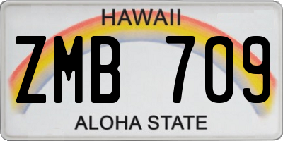 HI license plate ZMB709