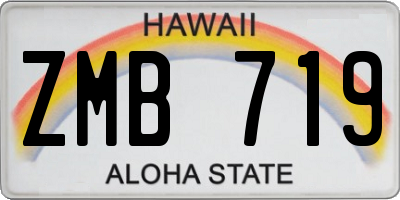 HI license plate ZMB719