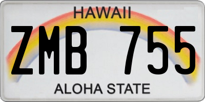 HI license plate ZMB755