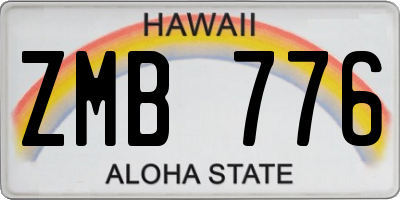 HI license plate ZMB776