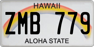HI license plate ZMB779