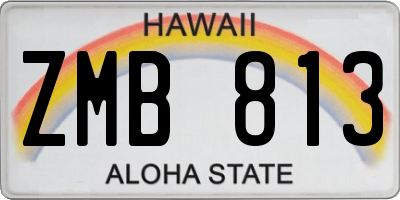 HI license plate ZMB813