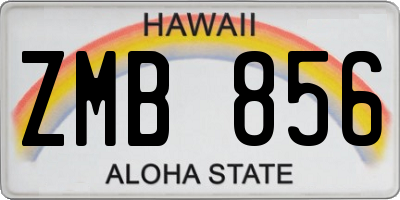 HI license plate ZMB856