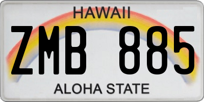 HI license plate ZMB885