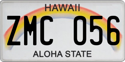 HI license plate ZMC056