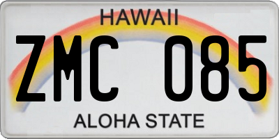 HI license plate ZMC085