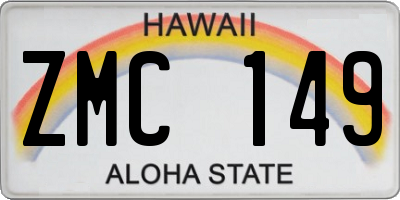 HI license plate ZMC149