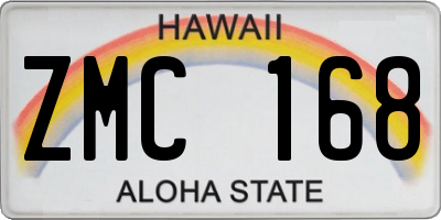 HI license plate ZMC168