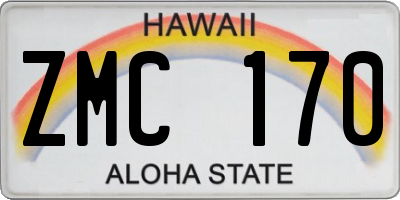 HI license plate ZMC170