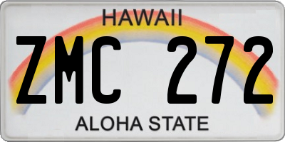 HI license plate ZMC272