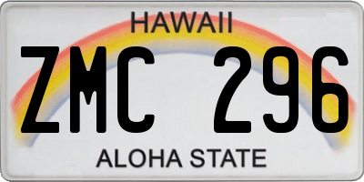 HI license plate ZMC296