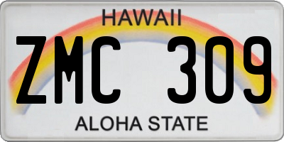 HI license plate ZMC309