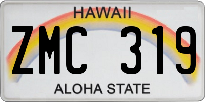 HI license plate ZMC319
