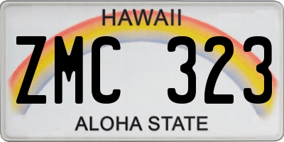 HI license plate ZMC323