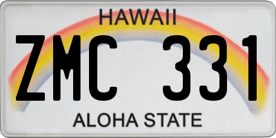 HI license plate ZMC331