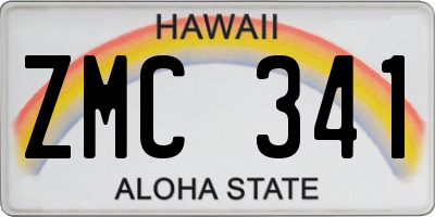 HI license plate ZMC341