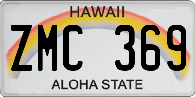 HI license plate ZMC369