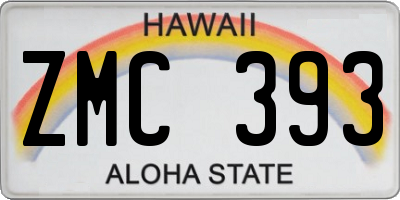 HI license plate ZMC393