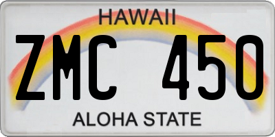 HI license plate ZMC450