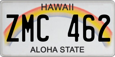 HI license plate ZMC462