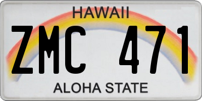 HI license plate ZMC471