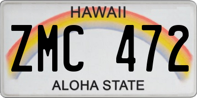 HI license plate ZMC472