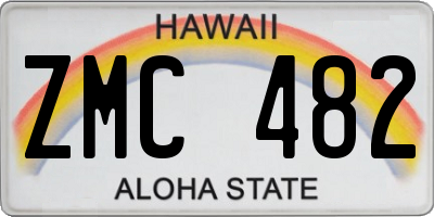 HI license plate ZMC482