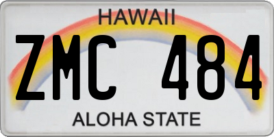 HI license plate ZMC484