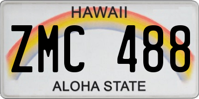 HI license plate ZMC488