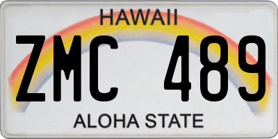 HI license plate ZMC489