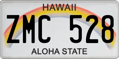 HI license plate ZMC528