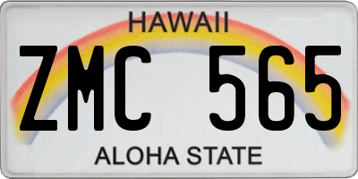 HI license plate ZMC565