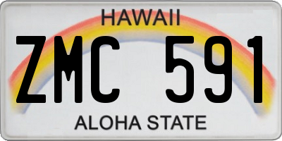 HI license plate ZMC591