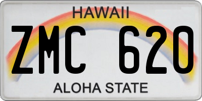 HI license plate ZMC620