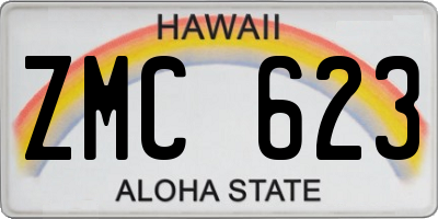 HI license plate ZMC623